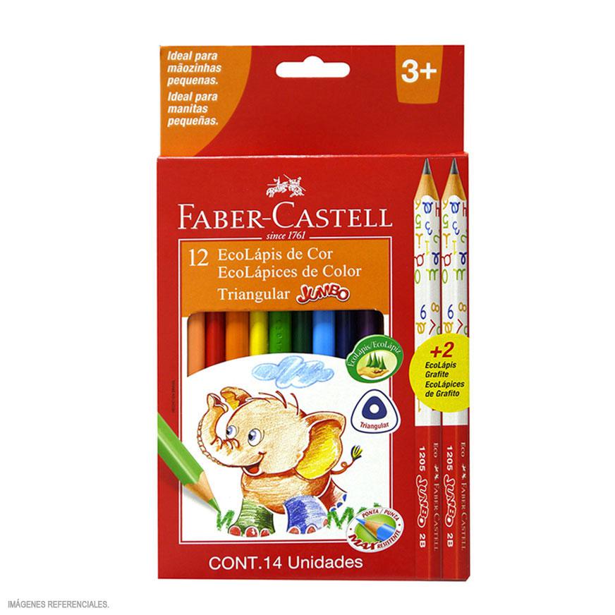 LAPICES COLORES JUMBO X 12 - FABER CASTELL