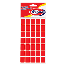 ETIQUETAS 19MMx13MM FLUORESCENTE ROJO X 500 ETIQ. PEGAFAN