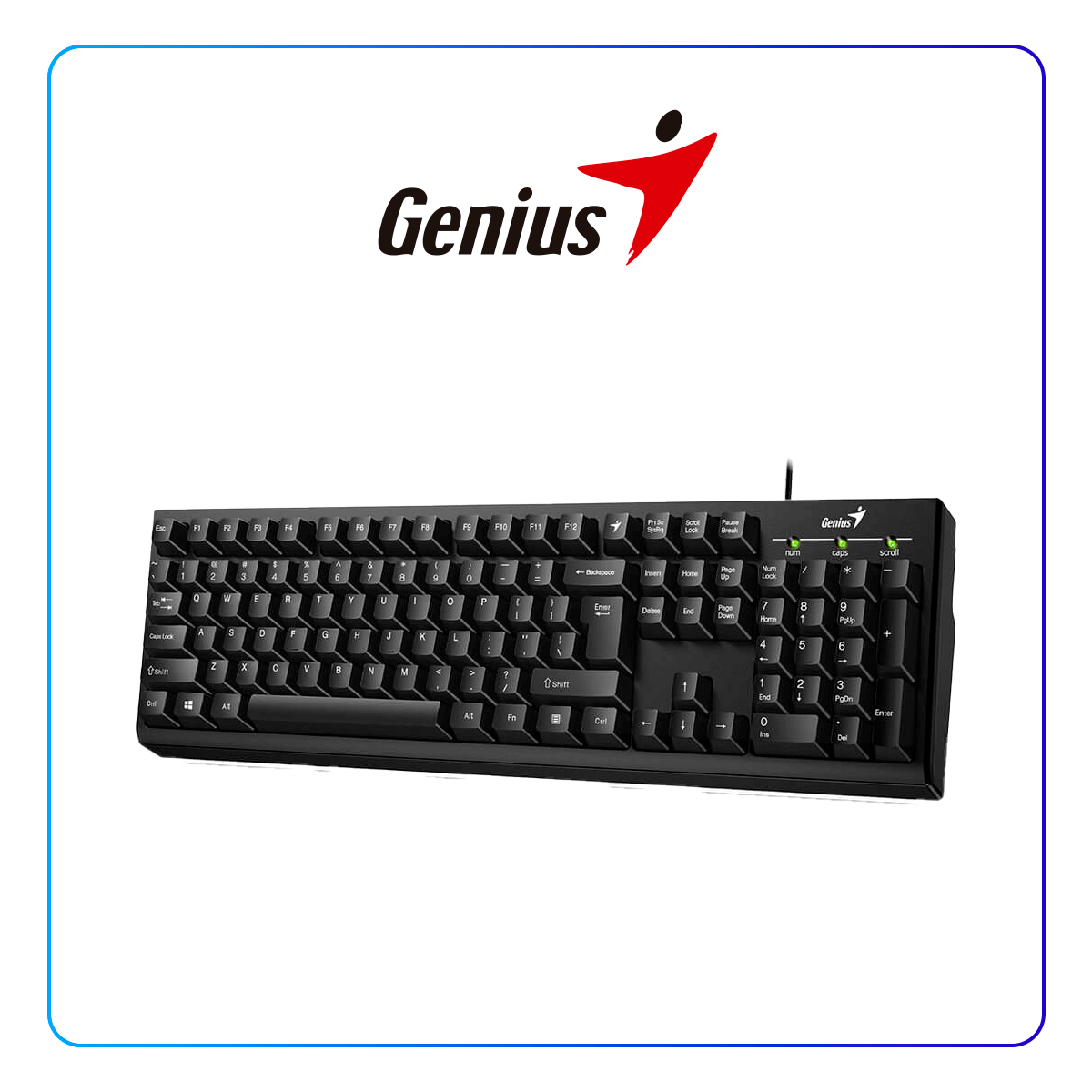 TECLADO SMART GENIUS KB-100 USB NEGRO