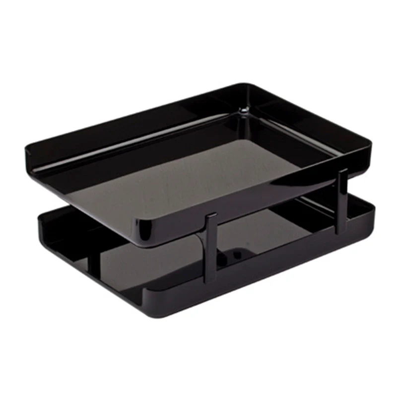 BANDEJA 2 PISOS DELUXE NEGRO PLASTICO ARTESCO
