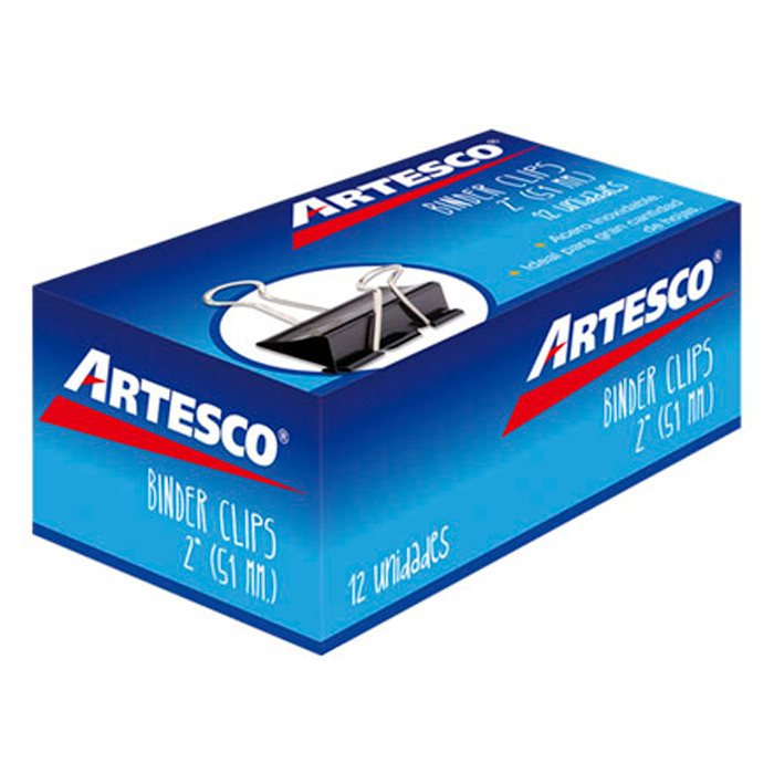 BINDER CLIP 2 (51MM) X 12 UNID ARTESCO